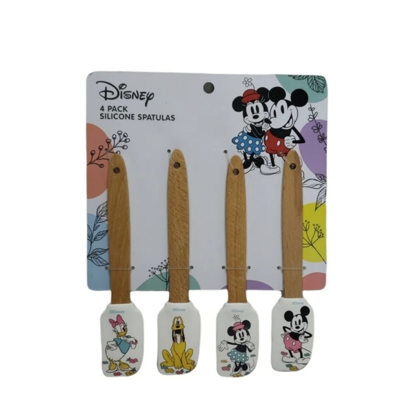 Disney Kitchen Disney Silicone Spatulas Set 4 Pack Non Scratch